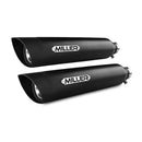 Miller Hunter Euro 3/4 Slip-On Mufflers for Harley 2017 Softail Deluxe (103" engine) / Matte Black / Slash Cut Matte Black  - Customhoj