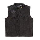 West Coast Choppers x 13 1/2 Dominator Canvas Motorcycle Vest Black / S  - Customhoj