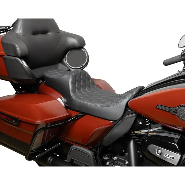 Drag Specialties Siodło Predator III 2-Up Extended Reach do Harley 