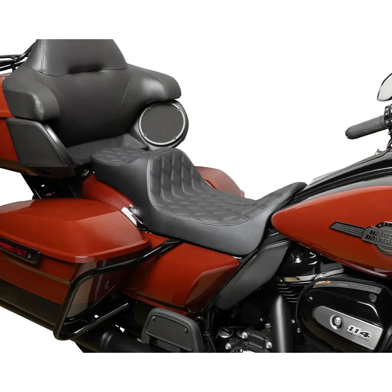 Drag Specialties Siodło Predator III 2-Up Extended Reach do Harley 