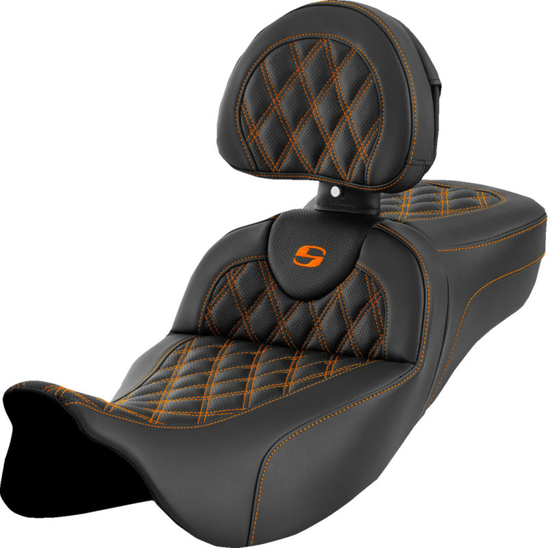 Saddlemen Siedzenie Roadsofa Extended Reach Lattice Stitch do Harleya