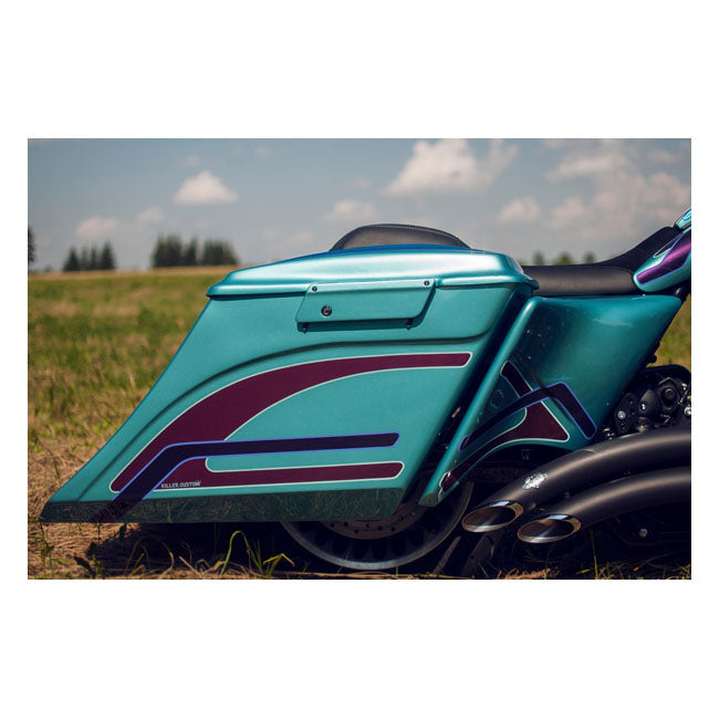 Killer Custom 7" / 5" Rozciągnięte korpusy sakw Swoop do motocykli Harley