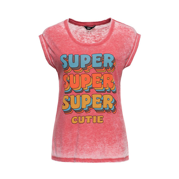 Koszulka Queen Kerosin Super Cutie T-Shirt Washed