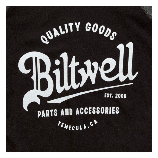 Biltwell Damski longsleeve baseballowy Script