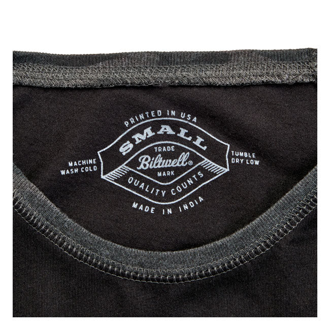 Biltwell Damski longsleeve baseballowy Script