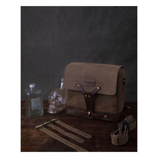 Torba kurierska Trip Machine Vintage Leather Motorcycle Messenger Bag