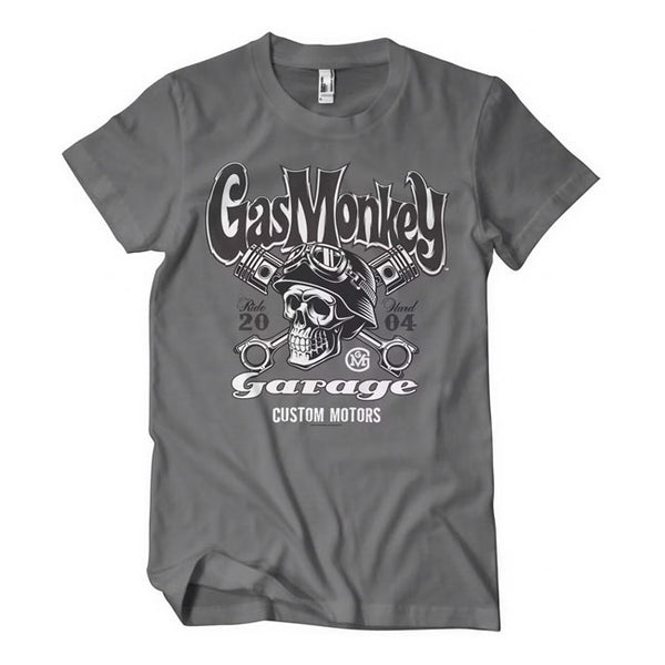 Koszulka z czaszką Gas Monkey Garage Custom Motors