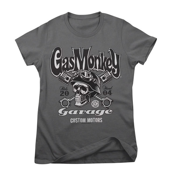 Koszulka damska Gas Monkey Garage Custom Motors Skull