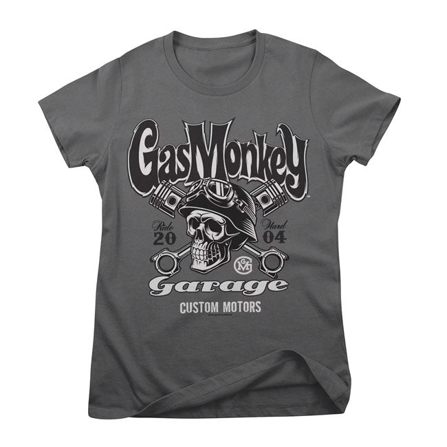 Koszulka damska Gas Monkey Garage Custom Motors Skull