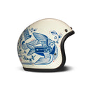 DMD Otwarty kask motocyklowy z grafiką retro
