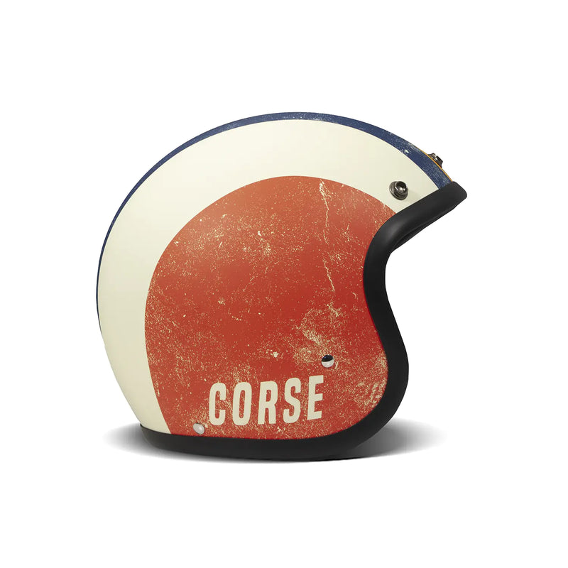 DMD Otwarty kask motocyklowy z grafiką retro