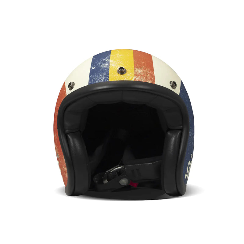 DMD Otwarty kask motocyklowy z grafiką retro