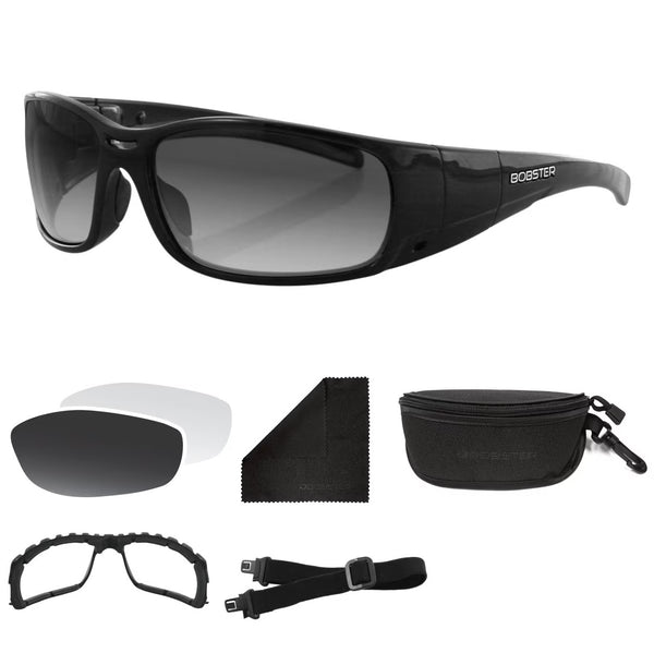 Bobster Fotochromowe konwertowalne okulary motocyklowe Gunner