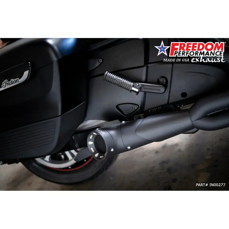 Freedom Performance Wydech Shorty Turn Out Straight Cut 2-into-1 dla motocykli Indian