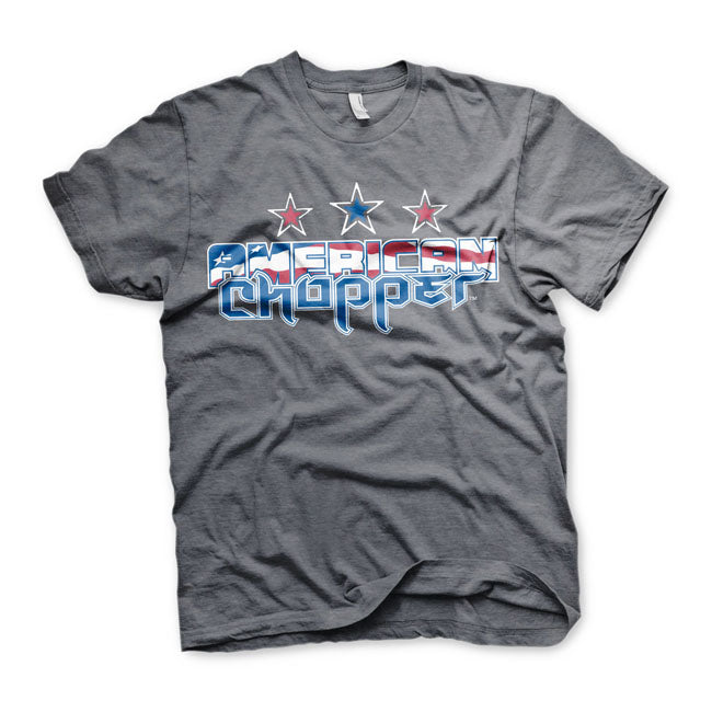 American Chopper Flag Logo T-Shirt Dark Heather / S
