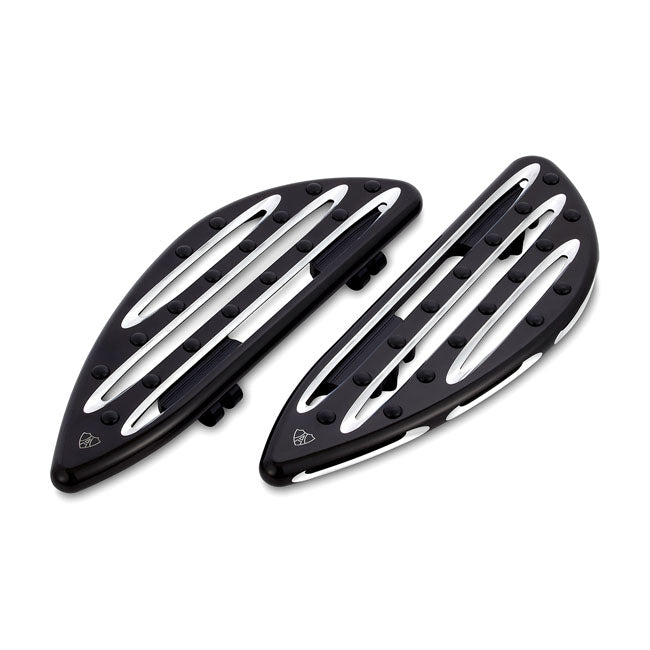 Arlen Ness Deep Cut Driver Floorboards for Indian 14-20 Indian Chief, Chieftain, Springfield, Roadmaster / Black