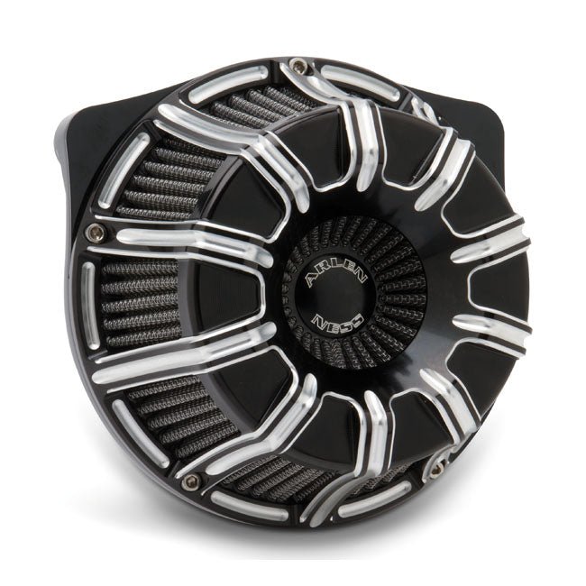 Arlen Ness Inverted Air Cleaner 10-Gauge for Harley 16-17 Softail; 11-17 CVO Softail; 2017 FXDLS; 08-16 Touring, Trike. (e-throttle) / Contrast Cut