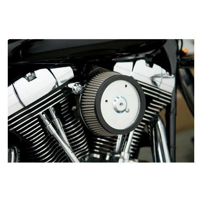 Arlen Ness Stage 1 Big Sucker Air Cleaner Custom for Harley 88 - 22 Sportster XL with custom round air cleaner cover Chrome - Customhoj