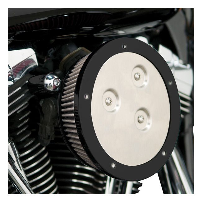 Arlen Ness Stage 1 Derby Sucker Air Cleaner for Harley 99 - 17 Twin Cam (excl. 99 - 01 FLT EFI; 08 - 16 Touring; 16 - 17 Softail; 2017 FXDLS) Black - Customhoj