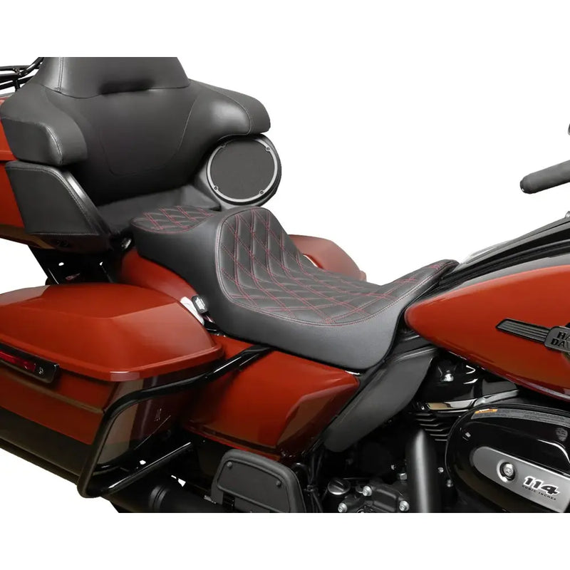 Drag Specialties Siodło Predator III 2-Up Extended Reach do Harley 