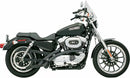 Bassani Sweeper Radial Exhaust System for Harley 07-13 XL Sportster / Black with black heat shields  - Customhoj