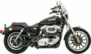 Bassani Sweeper Radial Exhaust System for Harley 86-03 XL Sportster / Black with black heat shields  - Customhoj