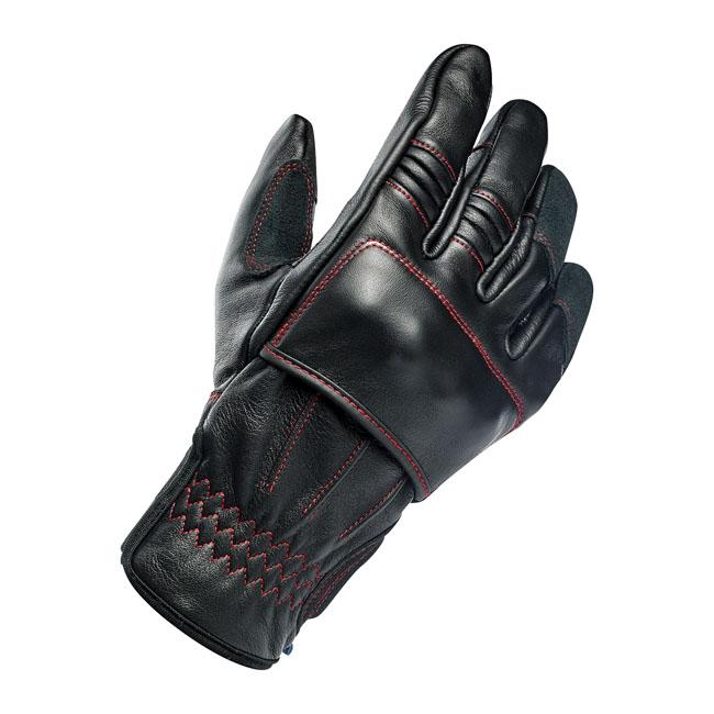 Biltwell Belden Motorcycle Gloves Black/Redline / XS