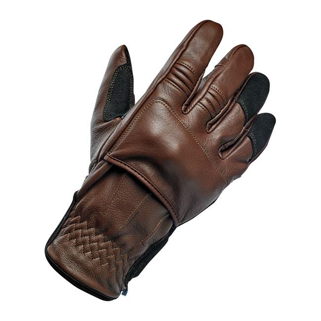 Biltwell Belden Motorcycle Gloves Brown/Black / XS