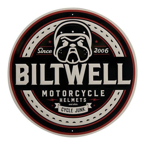 Biltwell Bulldog Shop Sign Black/Grey/Garnet - Customhoj