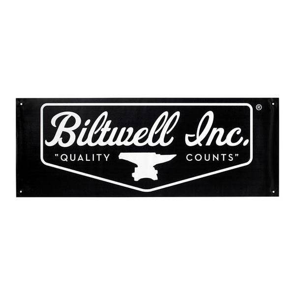 Biltwell Shield Logo Shop Banner Black/White - Customhoj