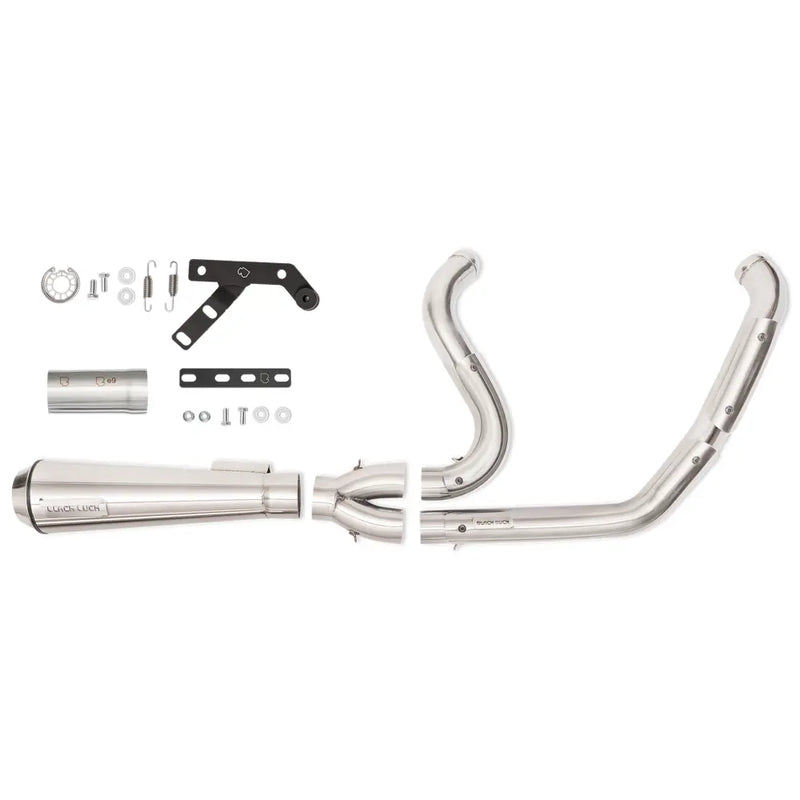 Black Duck Fighter EC Euro Approved 2-into-1 Exhaust for Harley 18-24 Softail (excl. Breakout / Fat Boy) (Euro 5 approved) / Straight / Polished Stainless steel  - Customhoj