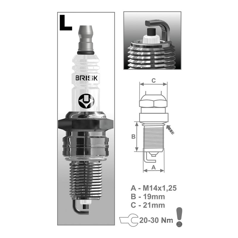 Brisk LR17YC Spark Plug