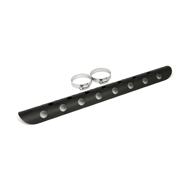 Bullet Hole Universal Motorcycle Exhaust Heat Shield Black / 1 3/4" (4.4cm) / 18" (45.7cm)  - Customhoj