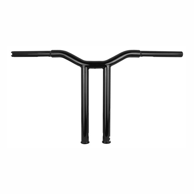 Burly Dominator Straight 1-1/4" T-Bar Handlebars 14” Rise Gloss Black