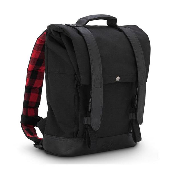 Burly Roll Top Voyager Backpack Black - Customhoj