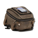 Burly Voyager Motorcycle Tank / Tail Bag Dark Oak Canvas  - Customhoj
