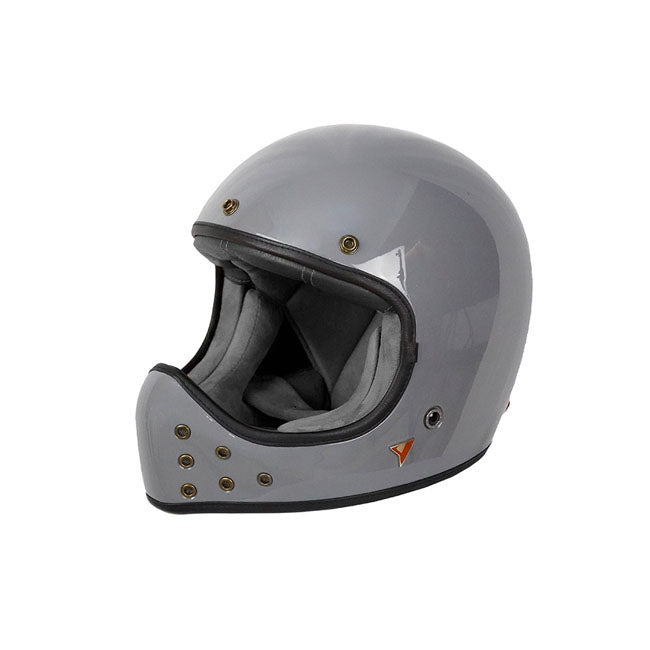 By City The Rock Retro Motocross Motorcycle Helmet Gray / XS (53-54cm)  - Customhoj