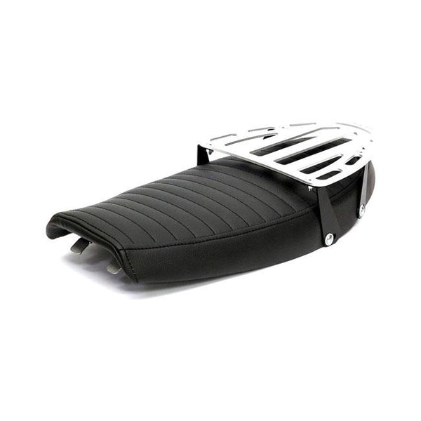 C-Racer Flat Cafe Racer/Scrambler Seat Black Luggage Rack Yamaha SR400/500