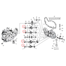 Cam Drive / Cover Parts Diagram Exploded View for Harley 45" Flathead 6) 37-73 45" SV. Bushing, camshaft inner (4 used). Replaces OEM: 25601-37A