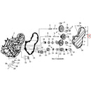 Cam Drive / Cover Parts Diagram Exploded View for Harley Knuckle / Pan / Shovel 33) 36-69 Big Twin. Cam cover mount kit. Allen.