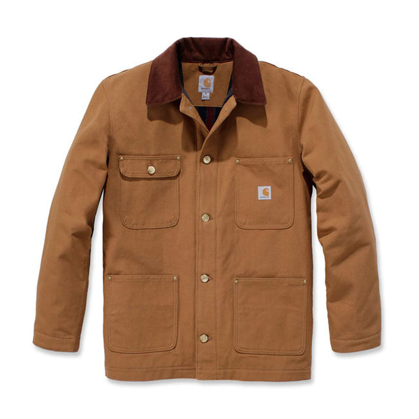 Carhartt Firm Duck Chore Coat Brown / S  - Customhoj