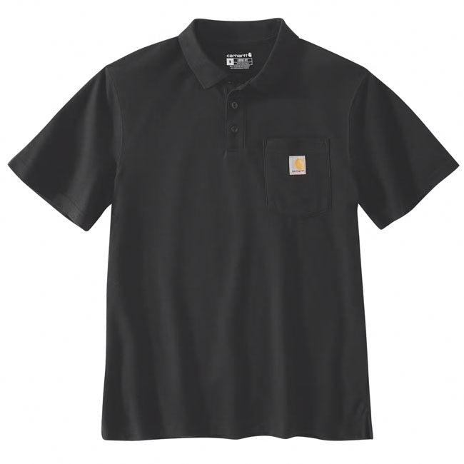Carhartt Midweight Pocket Polo Black / S  - Customhoj