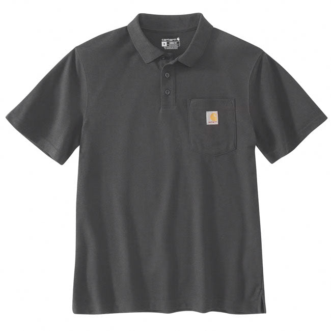 Carhartt Midweight Pocket Polo Carbon Heather / S  - Customhoj