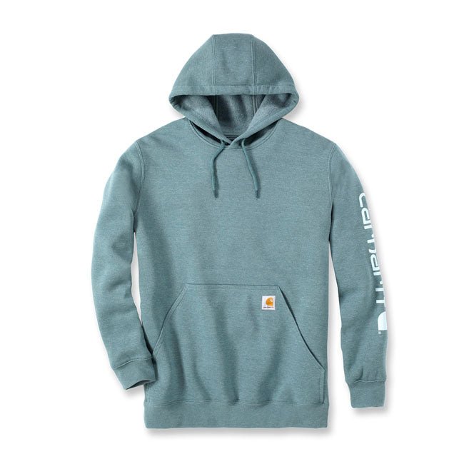 Carhartt Sleeve Logo Hoodie Sea Pine Heather / S