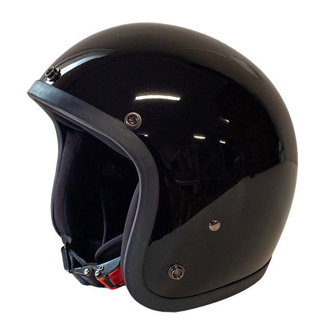 Cavalero Slimline Solid Low Profile Open Jet Helmet Gloss Black / S (53-54cm)