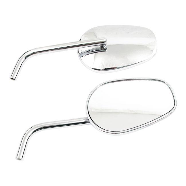 Classic Motorcycle Mirror Set Chrome