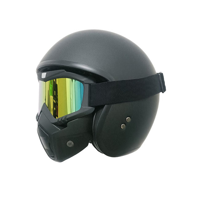 Claw Blaster Open Motorcycle Helmet Matte Black / XS (53-54cm)