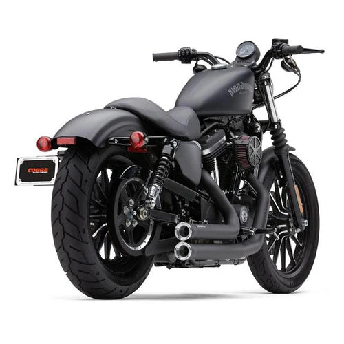 Cobra Speedster Shorts RPT Exhaust for Harley 14-22 XL Sportster / Black  - Customhoj