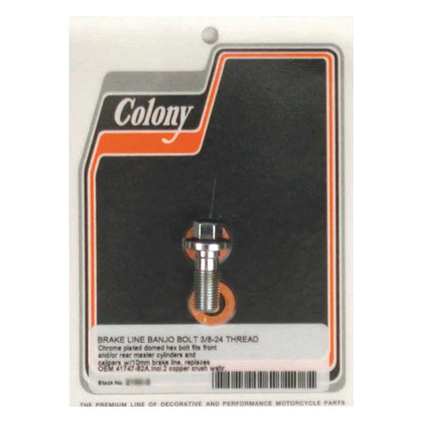 Colony Banjo Bolt Hex Chrome 3/8-24