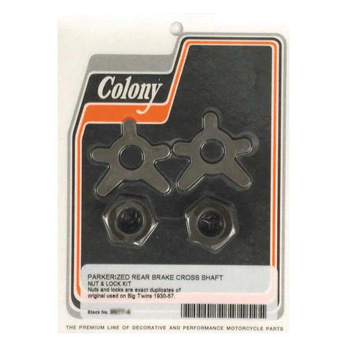 Colony Rear Brake Shaft Nut Kit Big Twin 30-57 Black Parkerized